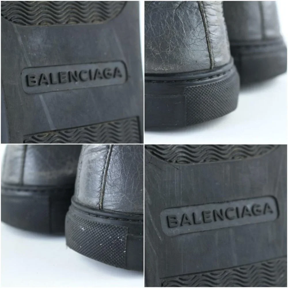 Balenciaga Grey Leather Arena Sneaker Mens 43